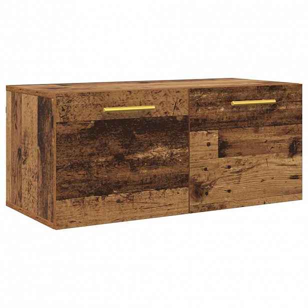 vidaXL Nástěnná skříňka 80 x 36.5 x 35 cm Kompozitní dřevo Staré dřevo