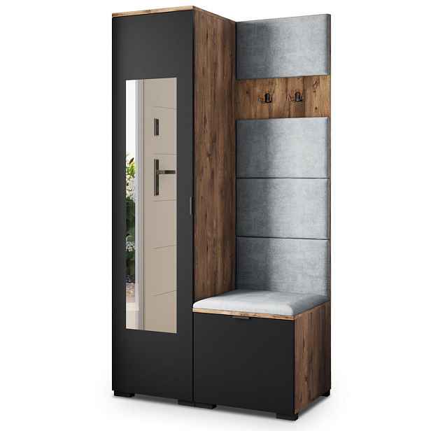 MASSENO MODERNÍ PŘEDSÍŇOVÁ SKŘÍŇ VIRA, 95/181/51 cm, dekor dub