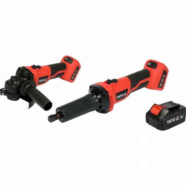 Bezuhlovíková Sada Brusek 18V 125 MM Úhlová Přímá 4AH Yato