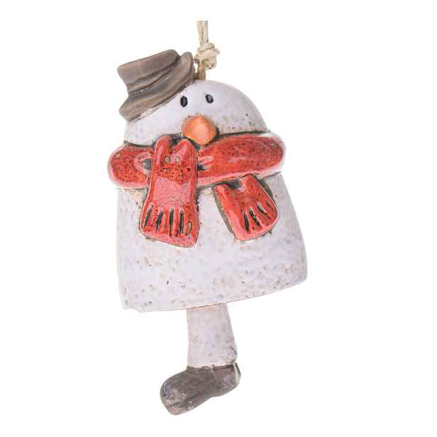 Keramická vánoční ozdoba 10 cm Snowman – Dakls