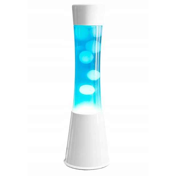 Lávová lampa magma Lava Lawa lampička LT0324 Bílá Modrá magmatická Fisura