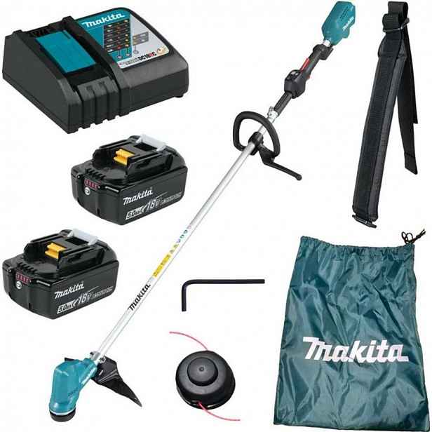 Makita - 18V AKU křovinořez, záběr 30 cm, 2x aku 5,0 Ah LXT, nabíječka DUR190LRT3