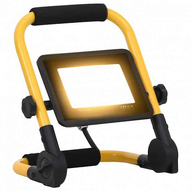 vidaXL LED reflektor s rukojetí 30 W teplé bílé světlo
