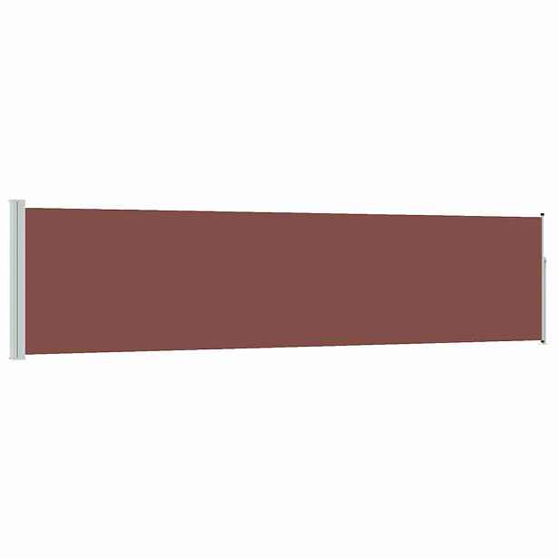 vidaXL Zatahovací boční markýza/zástěna na terasu 117x514 cm hnědá