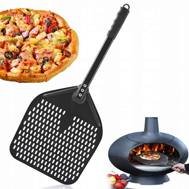 Lopata Na Pizzu Perforovaná Zásuvka Nerezová Ocel Pizza Peel Shovel