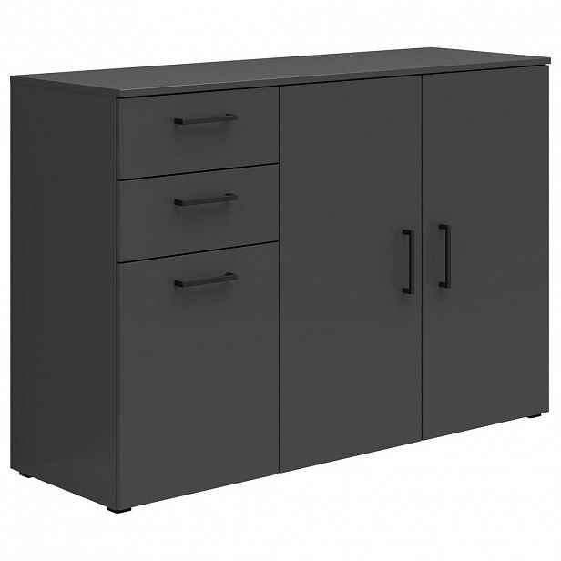 Carryhome KOMODA, barvy grafitu, 120/83/40 cm