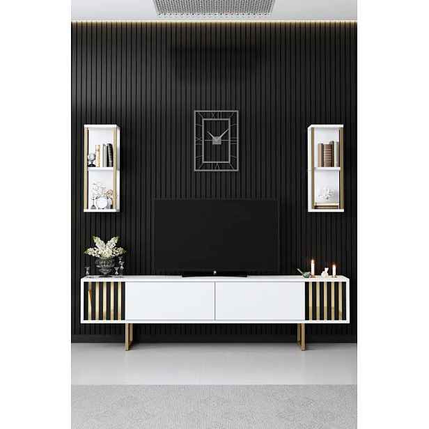 Casarredo Obývací stěna Gold Line - bílá/černá