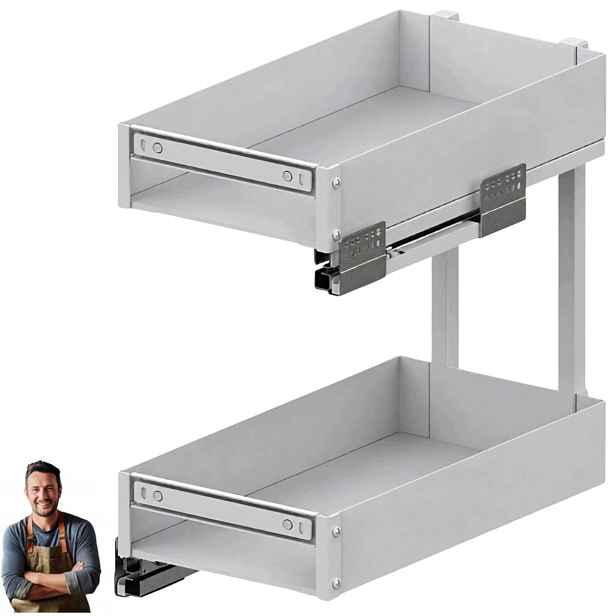 Koš Cargo Mini Element Rejs 150 mm L-450, 2 úrovně, kovový, bílý lak