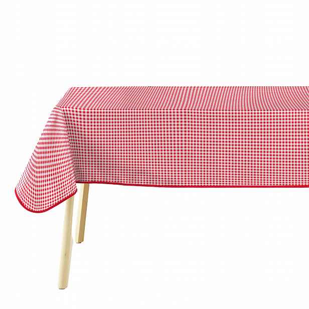 Obdélníkový Ubrus Mini Vichy Červený 140 X 240 CM Pvc 260 G/M2