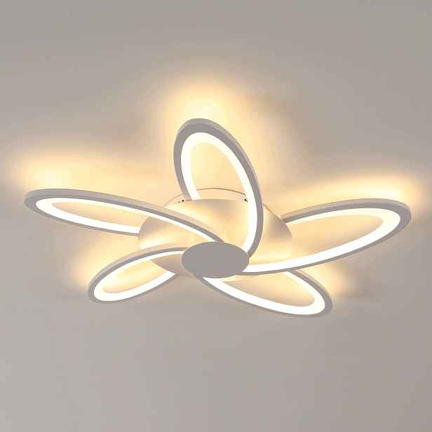 Stropní svítidlo bílé Led lustr moderní do obývacího pokoje vločka 3000K 60W