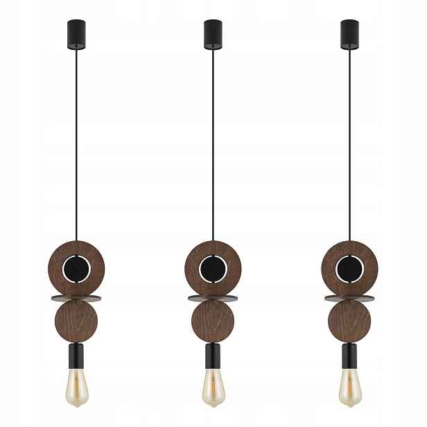 Závěsná lampa Drops Černá Sada 3 ks Nowodvorski