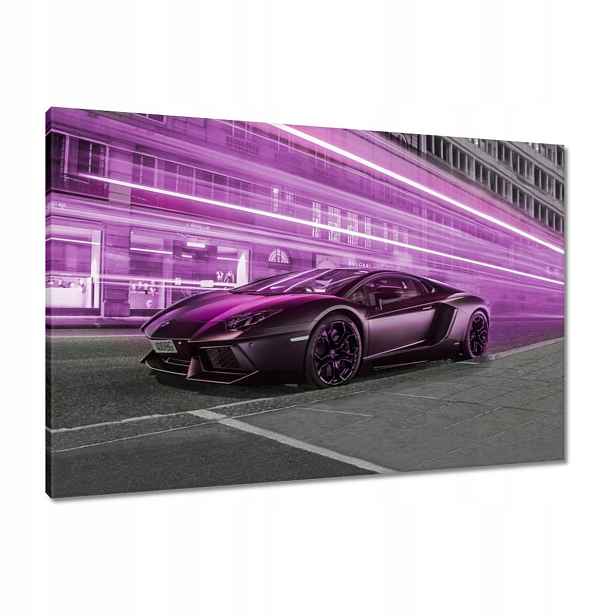 Obrazy 90x60 Fialové sportovní auto