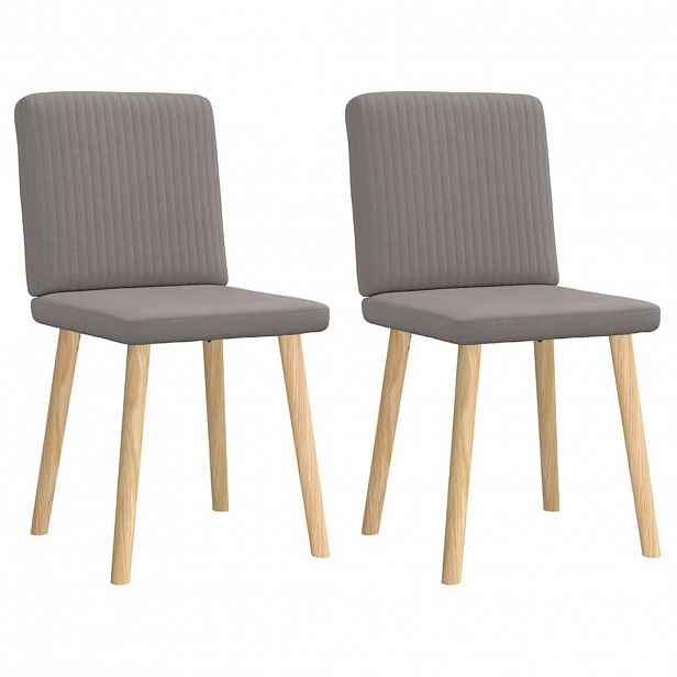 vidaXL Jídelní židle 2 ks taupe textil