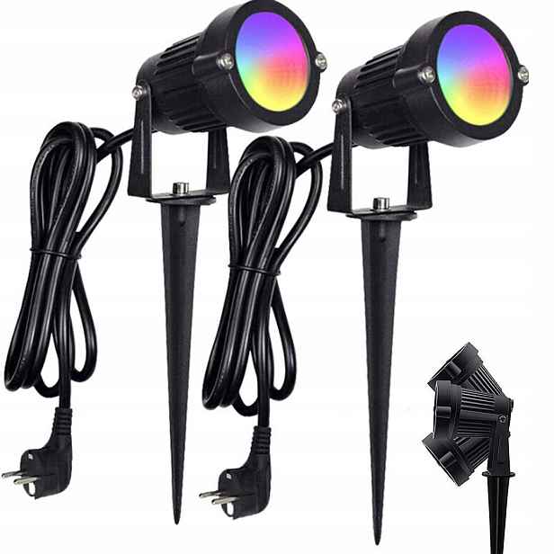Led zahradní reflektor s bodcem do země, venkovní zahradní lampa