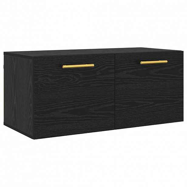vidaXL Nástěnná skříňka 80 x 36.5 x 35 cm Kompozitní dřevo Černý dub