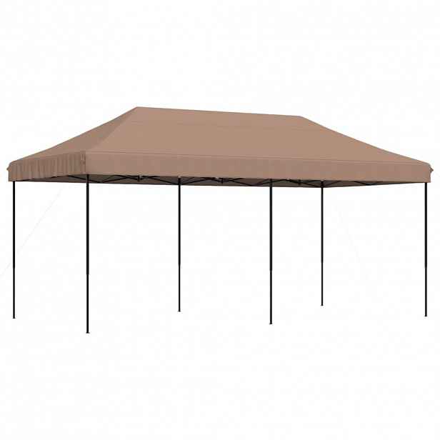 vidaXL Skládací party stan pop-up hnědý 580 x 292 x 315 cm