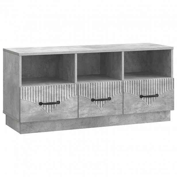 vidaXL Televizní skříň se zásuvkou Betonově šedá 102 x 34,5 x 47 cm