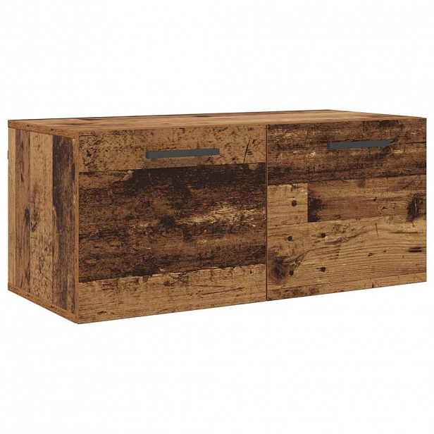 vidaXL Nástěnná skříňka 80 x 36.5 x 35 cm Kompozitní dřevo Staré dřevo