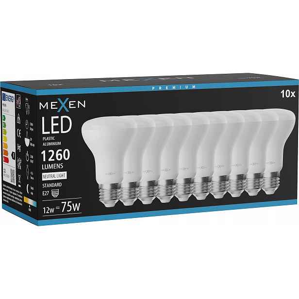 Mexen Nova 10X Led Žárovka E27 R63 12W Neutrální Bílá 4000K 1260 LM