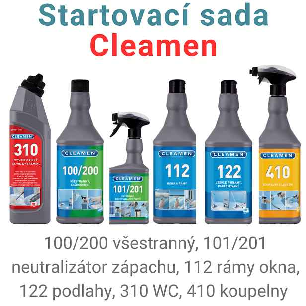 Zvýhodněná sada čistících prostředků Cleamen 6 ks