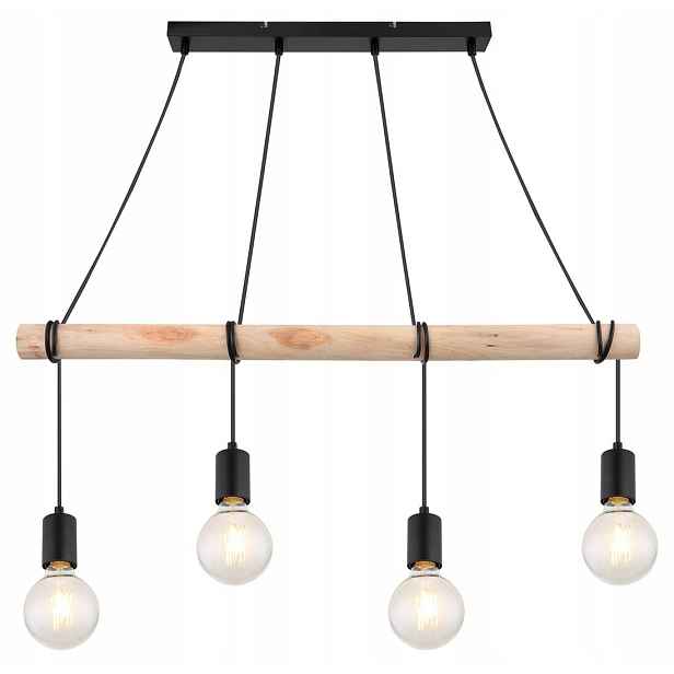 Černá závěsná lampa Pablo industriální nad jídelní stůl Rabalux