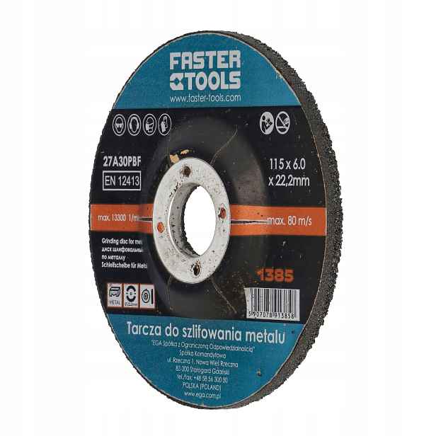Faster Tools Brusný kotouč na kov 115 x 6,0, 25 ks