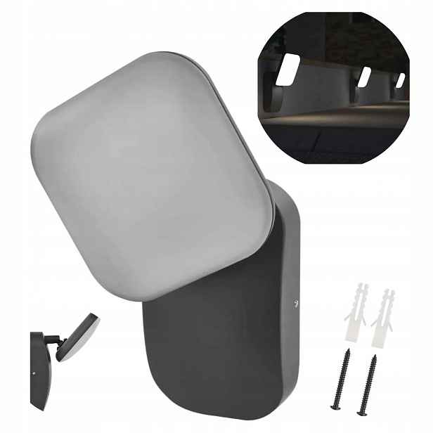 Led zahradní nástěnné svítidlo Nika, 12 x 12 x 20 cm, 12,5 W, teplá bílá