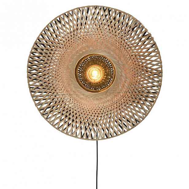 Nástěnné bambusové svítidlo Good&Mojo Kalimantan, ⌀ 87 cm