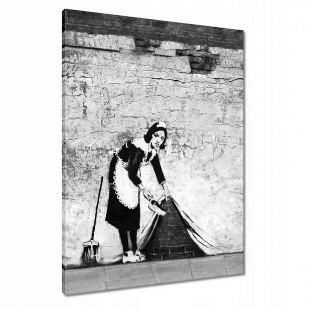 Obrazy 60x80 Banksy Pokojská Graffiti