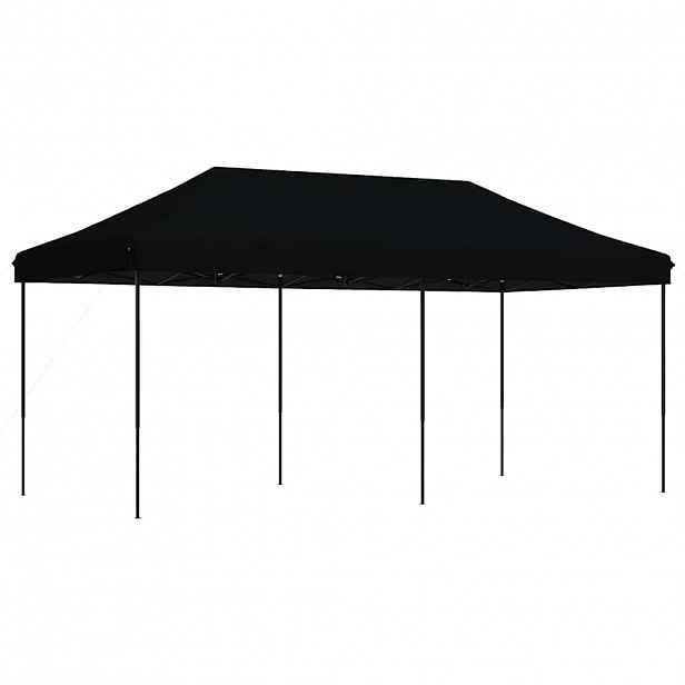vidaXL Skládací party stan pop-up černý 580 x 292 x 315 cm