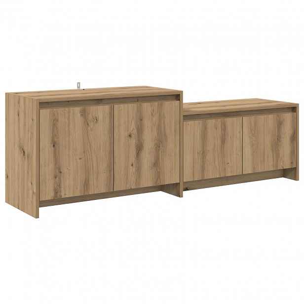 vidaXL Televizní skříň 147 x 35 x 50 cm Dub artisan Kompozitní dřevo