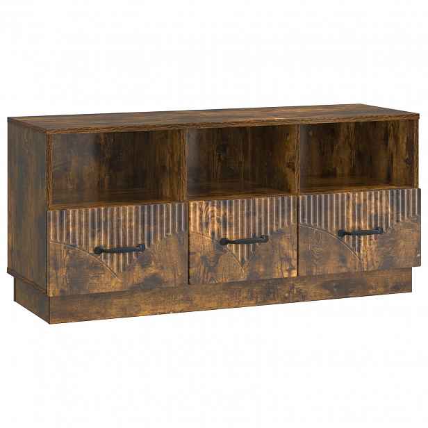 vidaXL Televizní skříň Kouřový dub 102 x 34,5 x 47 cm Kompozitní dřevo
