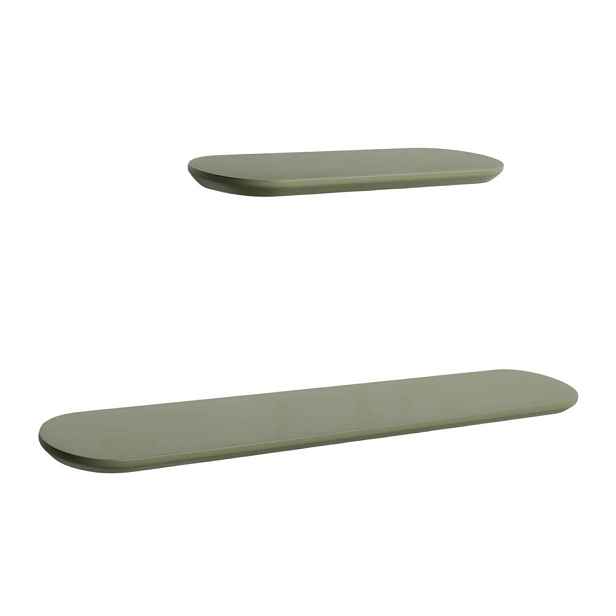 Zelené police v sadě 2 ks 55 cm Arely – Kave Home