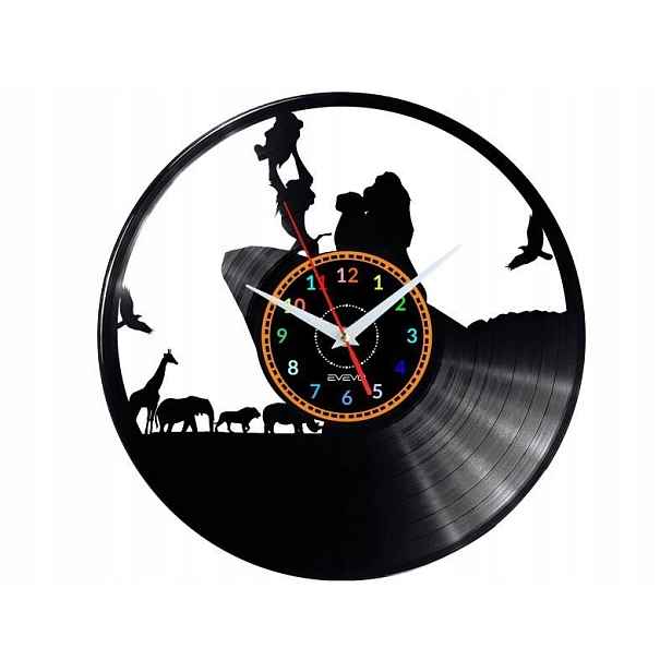 Afrika Dárek Originální dekorace do domu Hodiny z vinylové desky