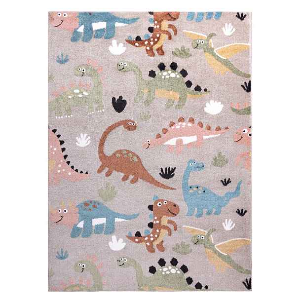 Dětský kusový koberec Fun Dino beige, 280x370, vícebarevná, dětský pokoj, Dywany Łuszczów