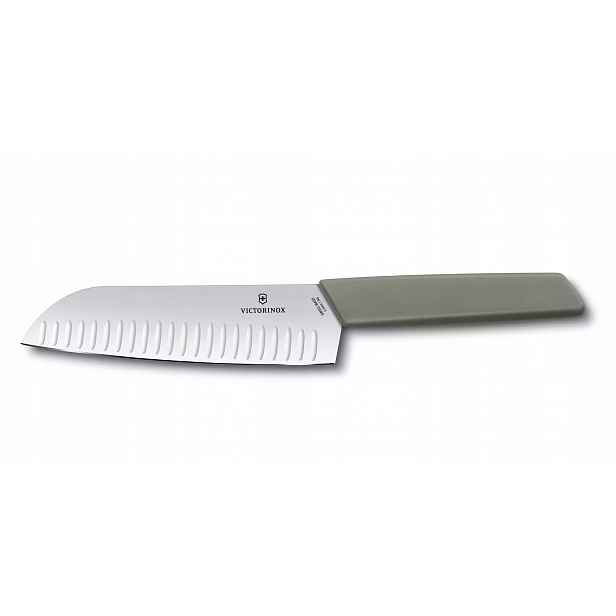 Victorinox nůž Santoku Swiss Modern 6.9056.17K6 olivově šedý 17 cm