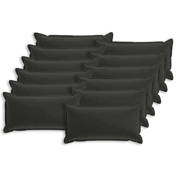 vidaXL Polštář s polštářem HOUTEN 12 ks Černá Polyester