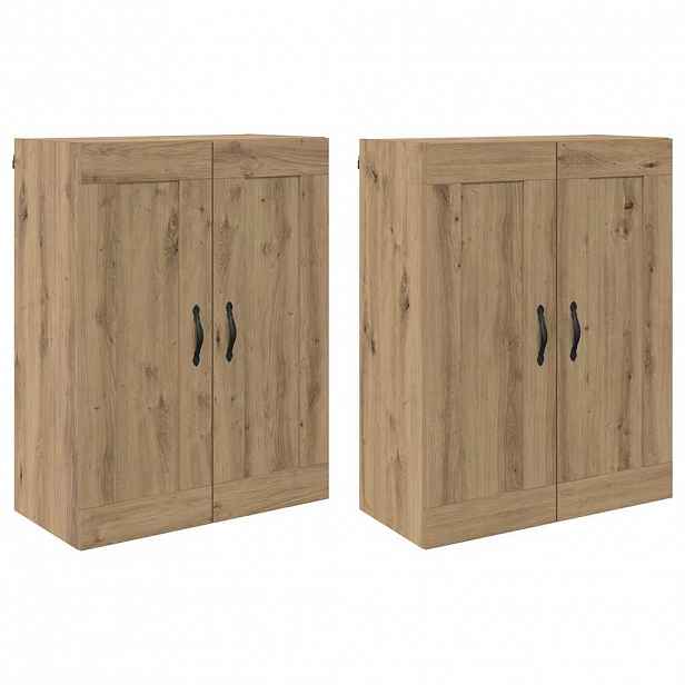 vidaXL Nástěnná skříň 2 ks Artisanový dub 69,5 x 34 x 90 cm
