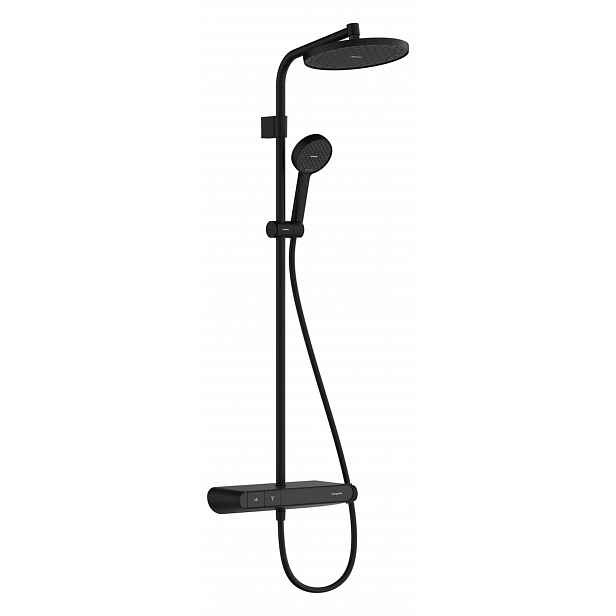 Hansgrohe Activera S - Sprchový set s termostatem, průměr 24 cm, 2 proudy, EcoSmart+, matná černá 28639670