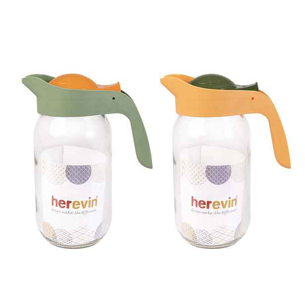 Skleněný džbán s víčkem TORO 1000ml MIX barev