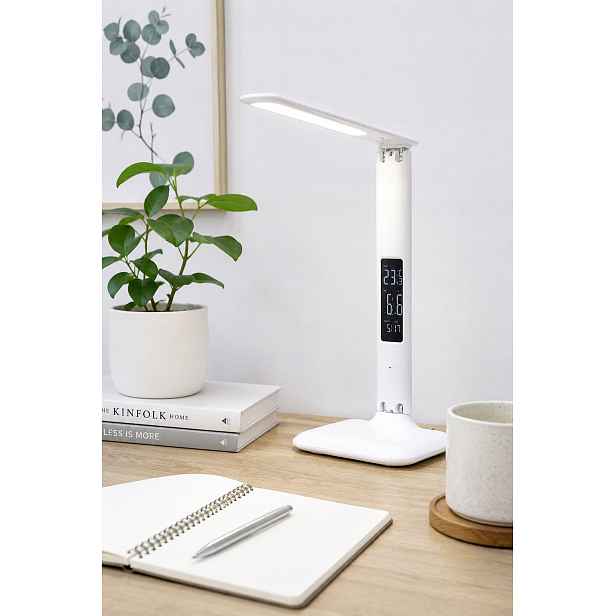 Stolní lampa kancelářská Led 7W Displej hodiny teplota 3 barvy světla