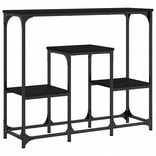 vidaXL Konzolový stolek černý 89,5 x 28 x 76 cm kompozitní dřevo