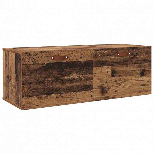 vidaXL Nástěnná skříň 100 x 36,5 x 35 cm Kompozitní dřevo Staré dřevo