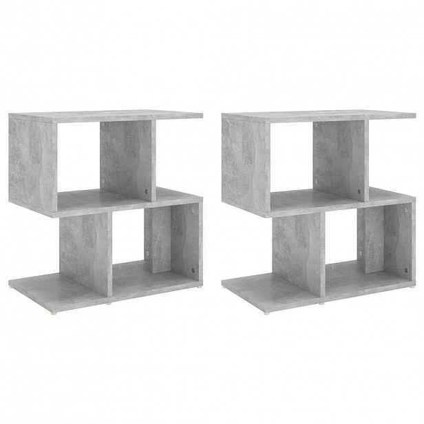 vidaXL Noční stolky 2 ks betonově šedé 50x30x51,5 cm kompozitní dřevo