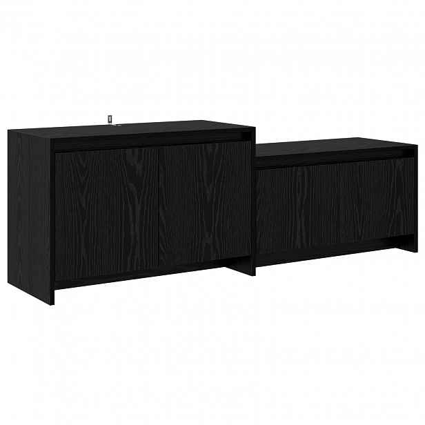 vidaXL Televizní skříň 147 x 35 x 50 cm Černý dub Kompozitní dřevo