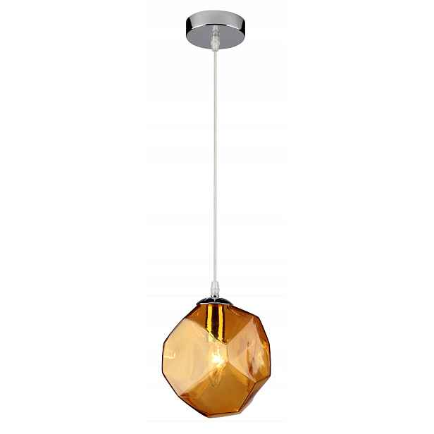 Závěsná lampa Candellux Jewel 31-42934 chrom, skleněné stínítko, E14