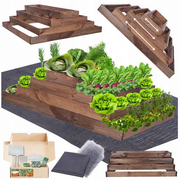 Kaskádová skříň regulovatelná impregnace květináč zeleninový záhon 36x120x100