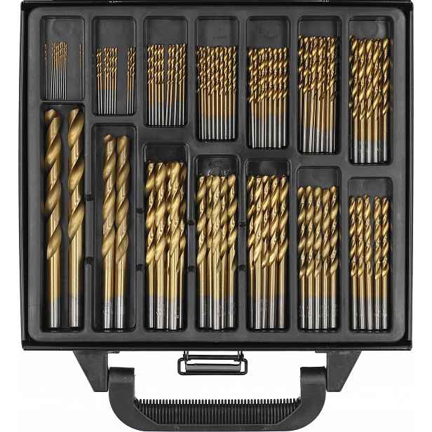 Sada 99 vrtáků Hss 4241 do kovu 1-10 mm potažených titanem YATOYT-44591