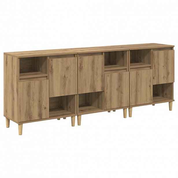 vidaXL Konzole 3 ks Artisanový dub 60 x 35 x 70 cm Kompozitní dřevo