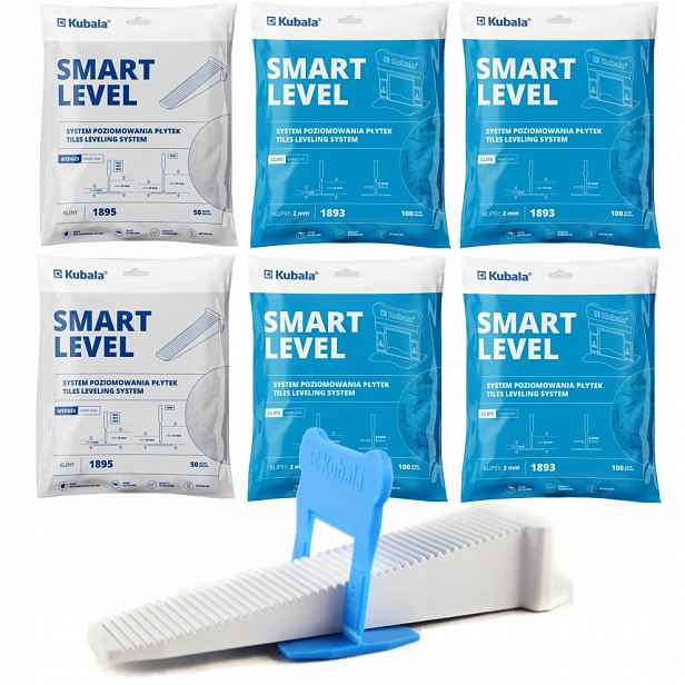Kubala Smart Level Pro Vyrovnávání Klínových Dlaždic 100 Klipsy 2MM 400 Kusů